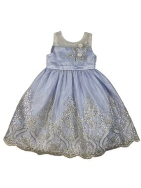 American Princess Periwinkle Shimmer Tulle Sequin Embroidered Formal Party Dress